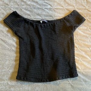 Brandy Melville, O/S, off the shoulder black top
